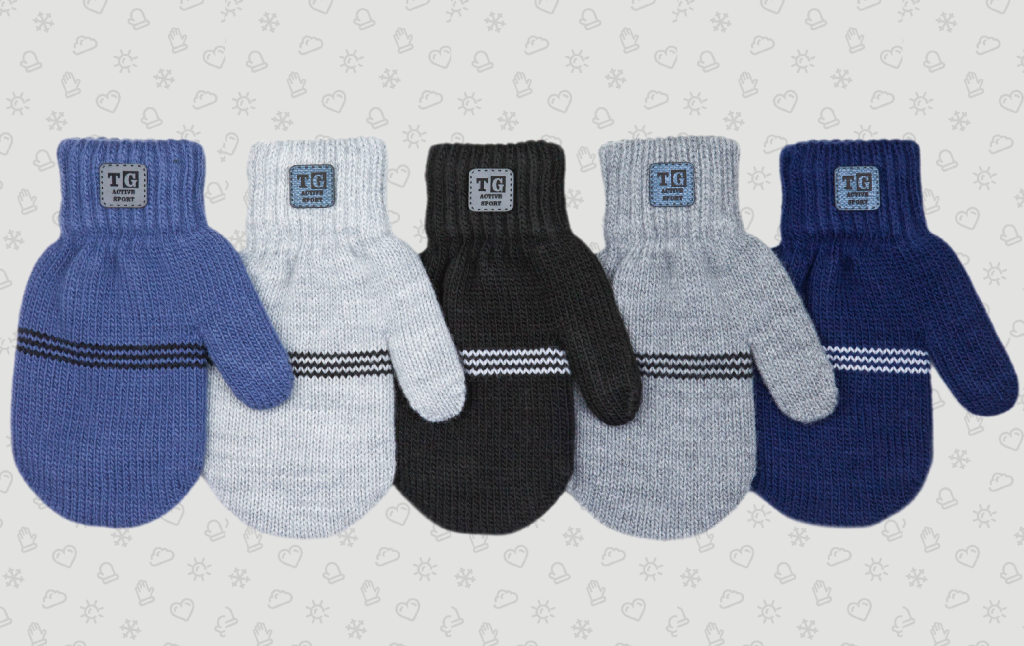 Варежки двойные