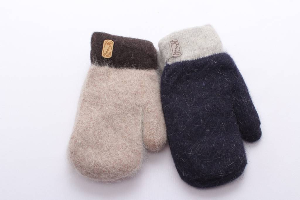 Варежки двойные