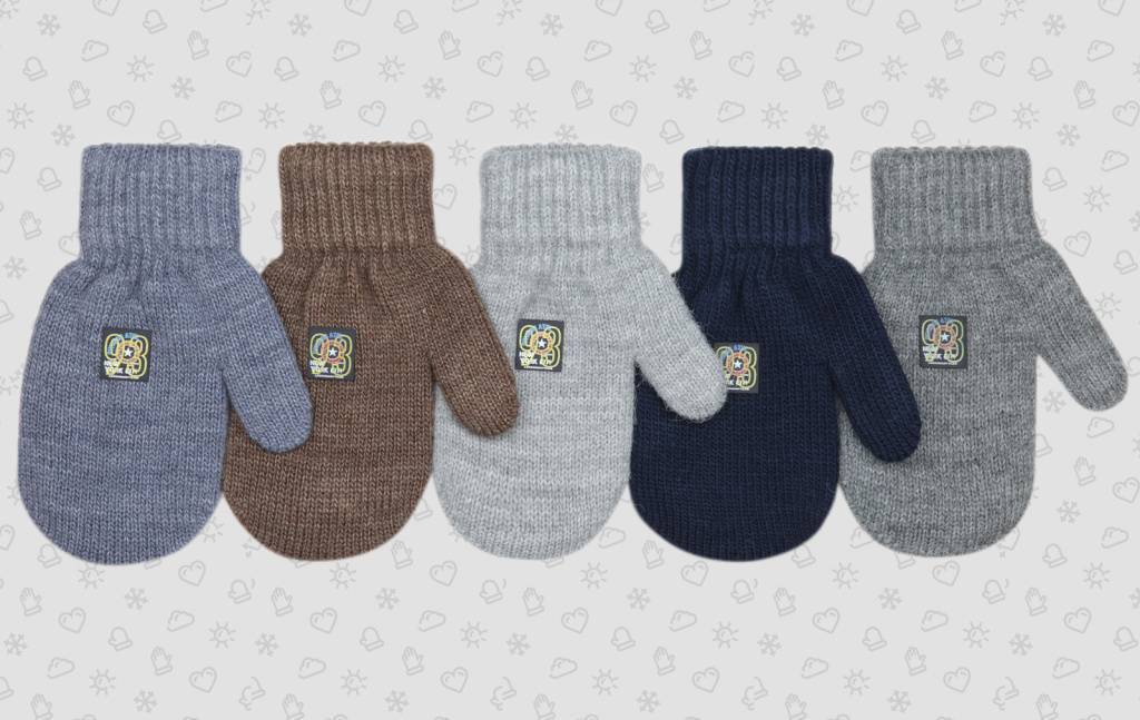 Варежки двойные