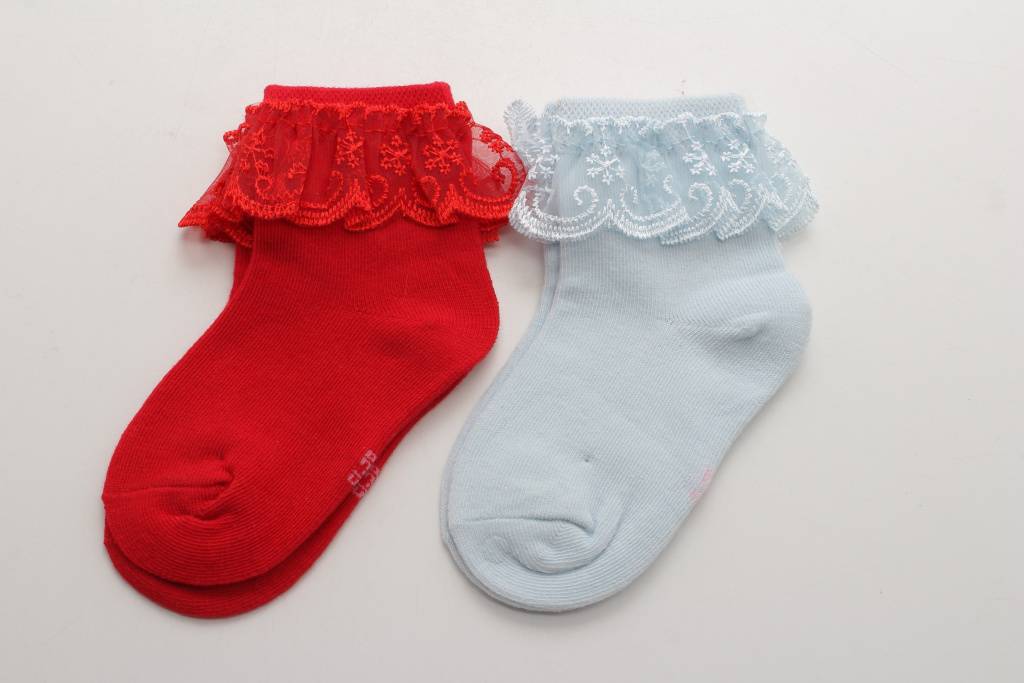 Носки с кружевом
