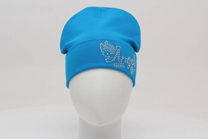 Шапка с отворотом трикотажная