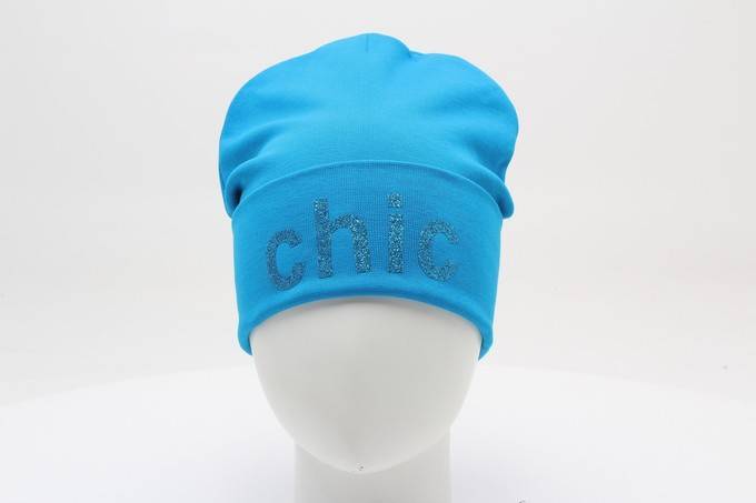 Шапка с отворотом трикотажная